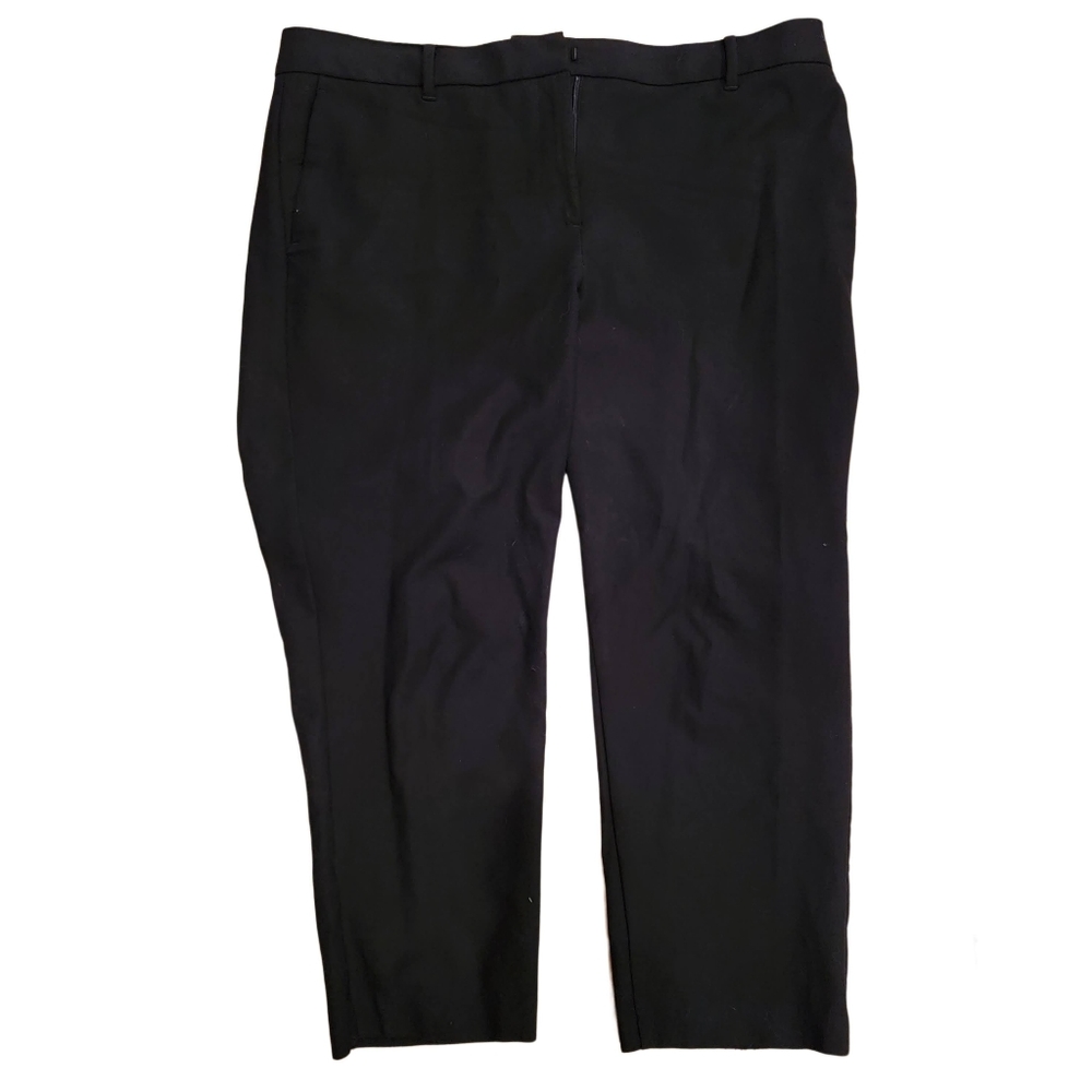 Ann Taylor Black Ankle Slacks Curvy Fit 16